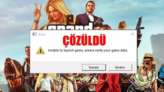 GTA V unable to launch game please verify your game data Hatası Çözümü [upl. by Gnos]