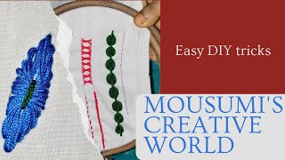 handmade embroidery stitch  episode 5 mousumiscreativeworld diy vlog youtubevlog viralvideos [upl. by Justine]