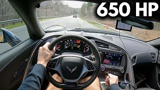 650HP 2017 Corvette Z06 POV Drive LOUD [upl. by Anairt]