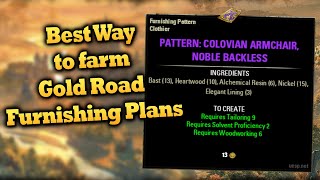 Easy Way to farm Gold Road Furnishing Plans  Elder Scrolls Online Guide [upl. by Hellah624]