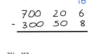 Y4  how to subtract using expanded column subtraction [upl. by Alvera]