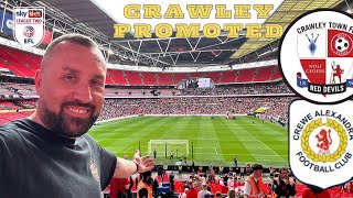 CRAWLEY TOWN CREATE HISTORY AT WEMBLEY WITH PROMOTION Crawley Town 20 Crewe Alexandra [upl. by Llecram]