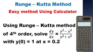 SNM  MA3251  Unit 5  Fourth order RungeKutta Method Using Calculator  Problem in Tamil [upl. by Arreic525]