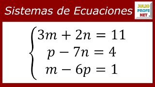 SISTEMA DE ECUACIONES LINEALES 3×3  Ejercicio 2 [upl. by Yovonnda]