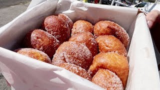 Dozen Malasada Challenge Leonards Bakery [upl. by Ingunna]