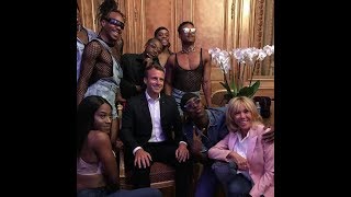 le président francais macron fait la fête avec des gays a lÉlysée [upl. by Mylo]