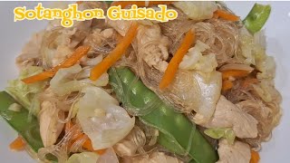 Sotanghon Guisado recipe home cooking simple food panlasangpinoy [upl. by Nellaf]