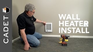 How to install wall heater with builtin thermostat  Cadet Heat [upl. by Munshi344]