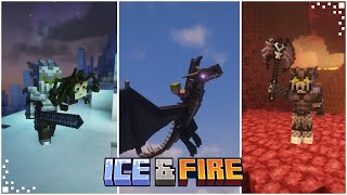 Ice amp Fire Minecraft Mod Showcase  Mythical Creatures Dragons amp Weapons  Forge 120119 [upl. by Ahset961]