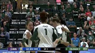 HIGHLIGHTS San José State at Colorado State Volleyball 10324 [upl. by Vikky]