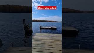 Winterizing a dock to freeze in the lake dock docks cottage diytips reno tools handyman diy [upl. by Ayekel]