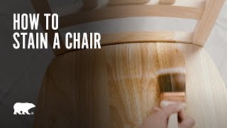 BEHR® Paint  How to Stain a Chair with BEHR® Fast Drying WaterBased Wood Stain [upl. by Radman]