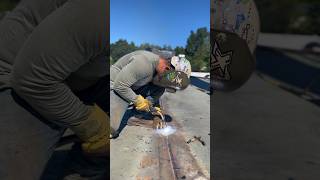 Welding some cone sheets with some outershield welder weld welding lincolnelectric fluxcore [upl. by Buckler234]