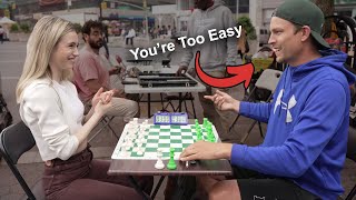 Chess Hustler Said I Was Too Easy…So I Did This [upl. by Arakihc]