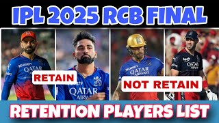 IPL 2025  RCB confirm Retain players for ipl 2025  rcb retain players list [upl. by Rosanne]