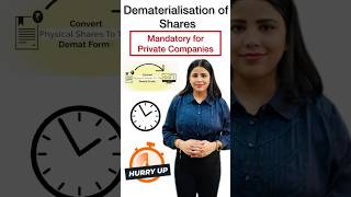 Dematerialisation of Shares  Mandatory Dematerialisation trending mca shorts viralvideo [upl. by Tj]