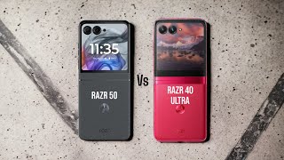 Motorola Razr 50 ⚡ VS ⚡ Motorola Razr 40 Ultra Full Comparison [upl. by Fabiolas]