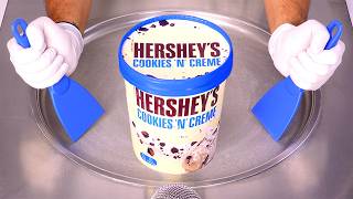 Insane Hersheys Cookies n Creme Ice Cream Rolls ASMR [upl. by Latrice574]