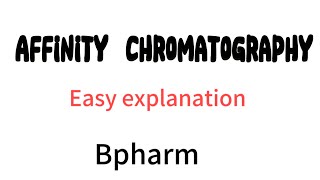 Affinity chromatography  Malayalam explanation bpharmima [upl. by Hsreh]