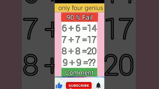 MATHS IQ TEST 🤔🤯 shorts education mathematics maths iqteacher iqtrick iqtestonline iq [upl. by Kraska983]