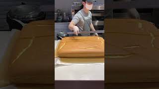 Giant Original Jiggly Cake Cutting  shortsvideo [upl. by Anauqed]