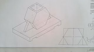 An Isometric with a hexagonal prism on its side and a hole through Page 63 [upl. by Yaja]