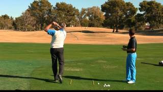 Shaft Direction at the top of Backswing from EyeLine Golf [upl. by Heshum408]