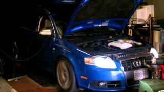 JHM Supercharged Audi S4 B7 Dyno  421whp350wtq [upl. by Dermott]