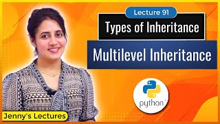 Multilevel Inheritance in Python  Python Tutorials for Beginners lec91 [upl. by Ahsimot]