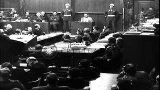 Hermann Goering testifies about Vidkun Quisling of Norway during the Nuremberg WaHD Stock Footage [upl. by Anerahs]