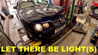 MG ZT 190 HEADLIGHT REPLACEMENT OR UPGRADE [upl. by Veleda885]