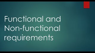 Functional and Nonfunctional requirements with examples [upl. by Wandis379]