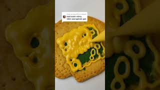 SpongeBob cookie 💛 oddlysatisfying cookiedecorating cookieart spongebobmemes shorts [upl. by Raseta56]