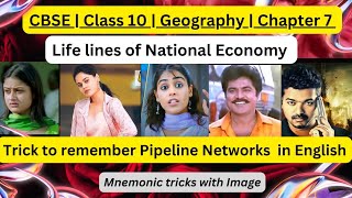 Lifelines of National Economy Class 10 Geography  Trick to remember Pipeline networks  English [upl. by Anuska]