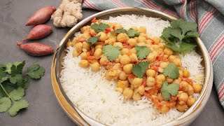 Curry de garbanzos con arroz basmati [upl. by Lammond]