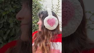 Crochet Heart Earmuffs Unravel [upl. by Dovev]