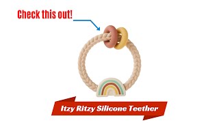 Review  Itzy Ritzy Silicone Teether with Rattle [upl. by Yasmin]