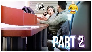 Blasting INAPPROPRIATE Songs PART 2 in the Library PRANK [upl. by Vernor637]