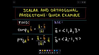 Orthogonal Projections  Scalar and Vector Projections [upl. by Euqinommod]