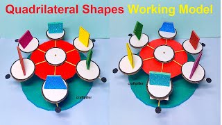 quadrilateral shapes working model  diy  simple  maths working model  maths tlm  craftpiller [upl. by Hnib]