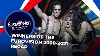 Winners of the EUROVISION 20002021  RECAP [upl. by Eiten]