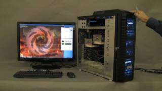 Overclocked Intel Xeon EVGA SR2 3Way SLI GTX 480 Xi MTower 2P64X [upl. by Ayra]