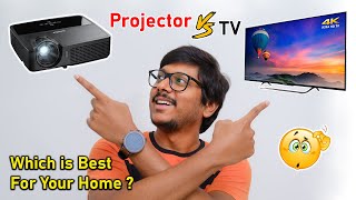 Projector vs TV which is Best for Your Home Fight ON  🔥 [upl. by Enelav]