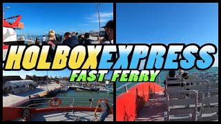 HOLBOX EXPRESS Fast Ferry  Holbox Island to Chiquila  Mexico 4k [upl. by Arok]