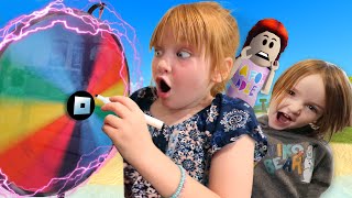 ADLEY amp NiKO spin the ROBLOX WHEEL Playing new Games as a Family pet fashion and gaming movie [upl. by Warring589]