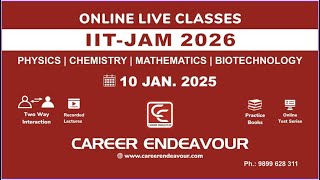 IIT JAM 2026 Online Classes iitjam careerendeavour iitjamonlineclasses iitjamonlinecoaching [upl. by Suoilenroc]