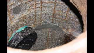 Restoring a corroded manhole using APM Permacast centrifugally cast reliner [upl. by Rehtae]