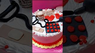 Doctor theme cake decorating tutorial cake cakedecorating fondant fondantcake themecake viral [upl. by Gnanmos]