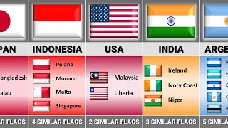 How Many Similar Flags of Different Countries [upl. by Akerahs35]