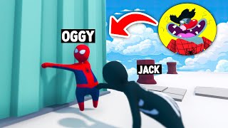 TRY NOT TO LAUGH Oggy Becomes ULTIMATE SPIDERMAN In Funny Human Fall Flat [upl. by Anatollo26]